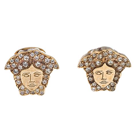 versace clip on earrings